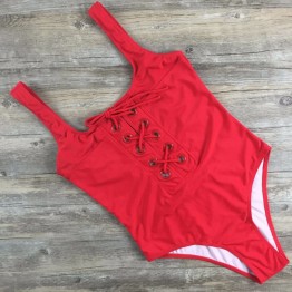 2016 NEW White Black Red  bandage one piece swimsuit strappy one piece swimwear sexy bathing suit vintage white monokini