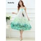 2016 New Fashion Summer Women Full Skirt Real Peacock Feather Elastic Waist Expansion Bottom Printed Long Chiffon Skirt