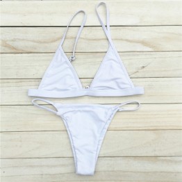 2016 Sexy Women Swimsuit Micro Bikini Set Bathing Suits With Halter Strap Swimwear Brazilian bottom Monokini