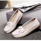 2016 new Summer genuine leather women flats shoes female casual flat women loafers shoes slips leather black flat women's shoes