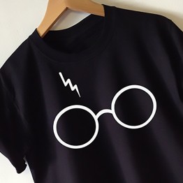 2017 New Womens Lightning Glasses Printed T-shirt Tees Harajuku Tshirt Plus Big Size S-xl