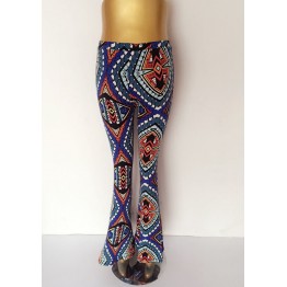 2017 New arrival Women  Baroque print Wide Leg Legging Flare pant  Bell bottom legging Fashion Hot sale High quality Style1021