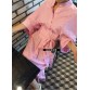 [CHICEVER] Summer Kimono Cloak Sleeves Striped Loose Long Shirt Women Dress With Belt Lace Up High Waisted New Clothing32721618609