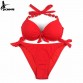 EONAR Bikinis Women 2017 Print Floral Swimsuits Brazilian Push Up Bikini Set Retro Bathing Suits Plus Size Swimwear Female XXL