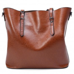 Fashion Women Handbag PU Oil Wax Leather Women Bag Large Capacity Tote Bag Big Ladies Shoulder Bags Famous Brand Bolsas Feminina