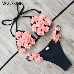 MOOSKINI 2017 Hot Cheeky Style Brazilian Bikini Set Sexy Floral Swimwear Women Swimsuit Biquinis Feminino Top Low Waist Bikinis