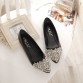 NEW Fashion 2016 Flats Shoes Women Ballet Princess Shoes For Casual Crystal Boat Shoes Rhinestone Women Flats PLUS Size