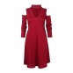 Plus Size 2017 New Spring Summer Casual VNeck Off Shoulder Long Sleeve Dress Fashion For Women Clothing Loose Cotton Linen Dress32781645038