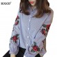 Rugod 2017 Spring Shirts Women Turn-Down Long Sleeve Flower Embroidery Single-Breasted Blouses Lady Fashion Loose Tops Blusas32798835706