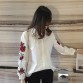 Rugod 2017 Spring Shirts Women Turn-Down Long Sleeve Flower Embroidery Single-Breasted Blouses Lady Fashion Loose Tops Blusas