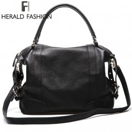 Soft  Leather Handbags Big Women Bag Zipper Ladies Shoulder Bag Girl Hobos Bags New Arrivals bolsa feminina 2016 Herald Fashion