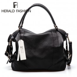 Soft  Leather Handbags Big Women Bag Zipper Ladies Shoulder Bag Girl Hobos Bags New Arrivals bolsa feminina 2016 Herald Fashion