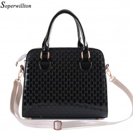 Soperwillton Brand New 2017 Women Bag With Fashion Doll Composite Bag For Female PU Leather Geometric Print Drop Shipping #668