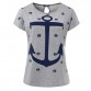 ZSIIBO Summer Tops Tee ladies short t shirt women Boat anchor t-shirt dress  female tshirt woman clothes plus size Ukraine32729487113