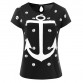 ZSIIBO Summer Tops Tee ladies short t shirt women Boat anchor t-shirt dress  female tshirt woman clothes plus size Ukraine